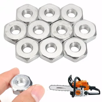 

DWZ 10 PCS M8 Guide Bar Nut Fit For MS 180 250 381 361 440 660 Chainsaw Silver