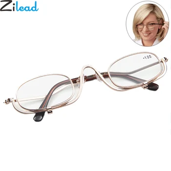 

Zilead Metal Make Up Magnifying Reading Glasses ForWomen Portable Clear Lens Spectacles Presbyopic Glasses Eyewear Unisex