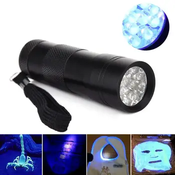 

12 LED UV Light-Detects Watermark Money Torch Scorpion Tracking Flashlight Torch Light Lamp Outdoor Violet Flashlight