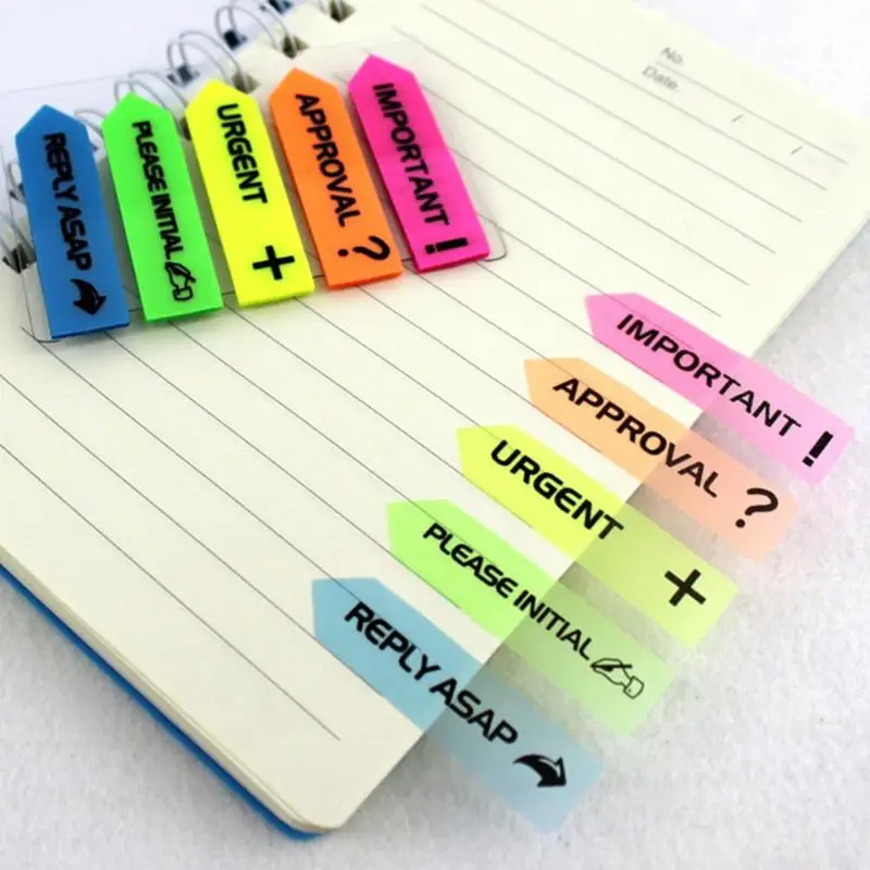 

100Pcs/Sheet Self-adhesive Memo Pads Sticky Notes Sorted Index Notepad Stationery Planner Stickers Notepad School Supplies