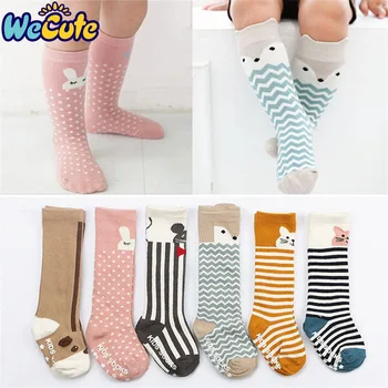 

Wecute Baby Socks Newborn Kids Girl Boy Animal Pattern Anti-slip Knee High Sock Fox Cute Cartoon Cat Cotton Infant Socks