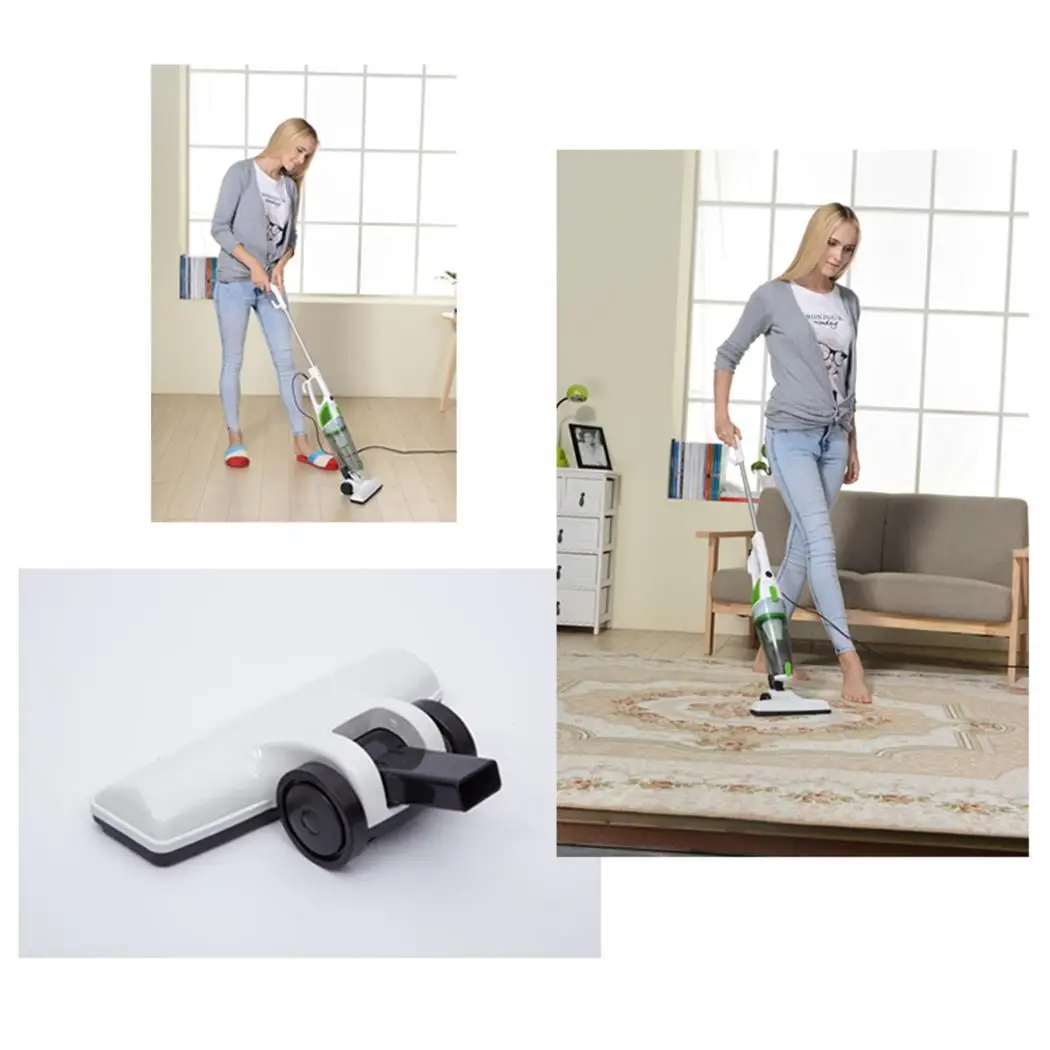 

196 1 9inch Plug Dust Vacuum Cleaner 600W in Green Handheld Portable Collector 1 2kg VDE 2L 2 Rod Aspirator 5m Home