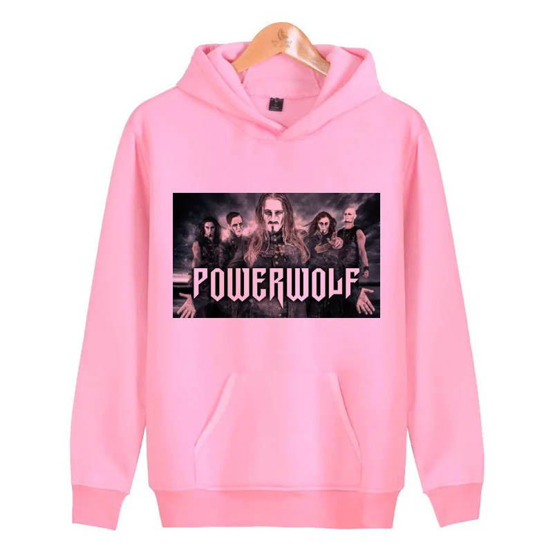 

powerwolf 2019 Spring Women/Men Hoodies Sweatshirts Long Sleeve Print Hip Hop Hoodies Men/Women Clothes Plus Size N8093