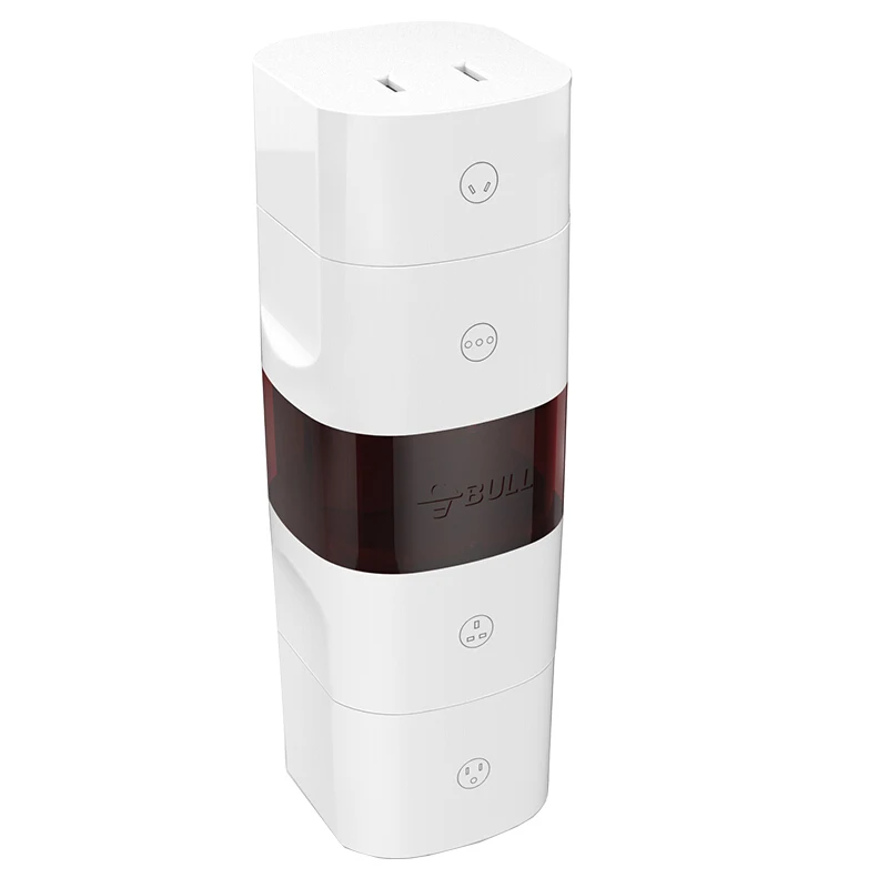 

BULL Safe Portable 4 in 1 Multi-country 4 Optional Plug Types International Travel Power Adapter