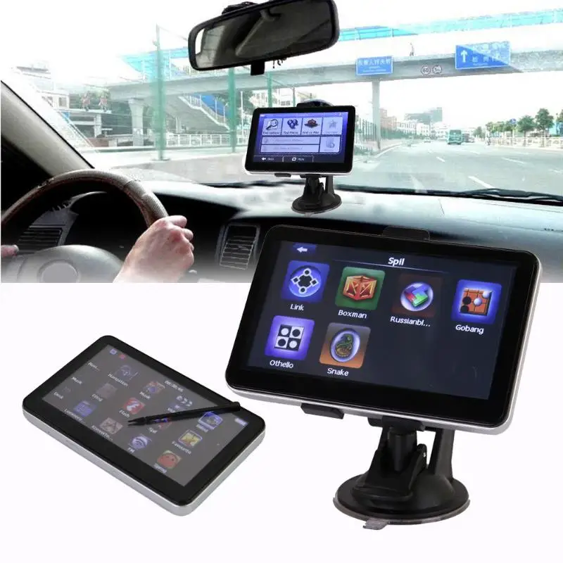 

5" HD TFT Car GPS Navigation w/ Free Maps Sat Nav Car-charger Touch Screen Music Mp3 Mp4 Player FM Transmitter for Automobiles