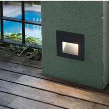 Светодиодный светильник для помещений и улицы, водонепроницаемый настенный светильник, переменный ток 220 В, 3 Вт, алюминиевый Ip65, черный, для кинотеатра, напольный, ландшафтный, современный, простой светильник