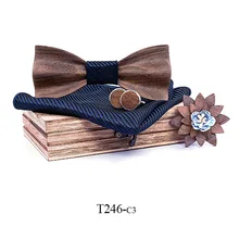 Прямо с фабрики 3D черный орех галстук-бабочка мужской свадебный деревянный галстук-бабочка запонки квадратный набор полотенец один кусок может сделать логотип