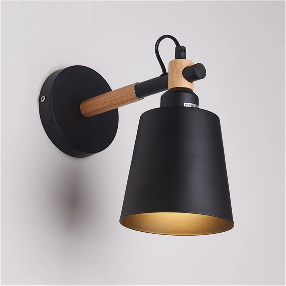 

Simple creative wall light led bedroom bedside decoration Nordic designer living room corridor White & Black 85-265V