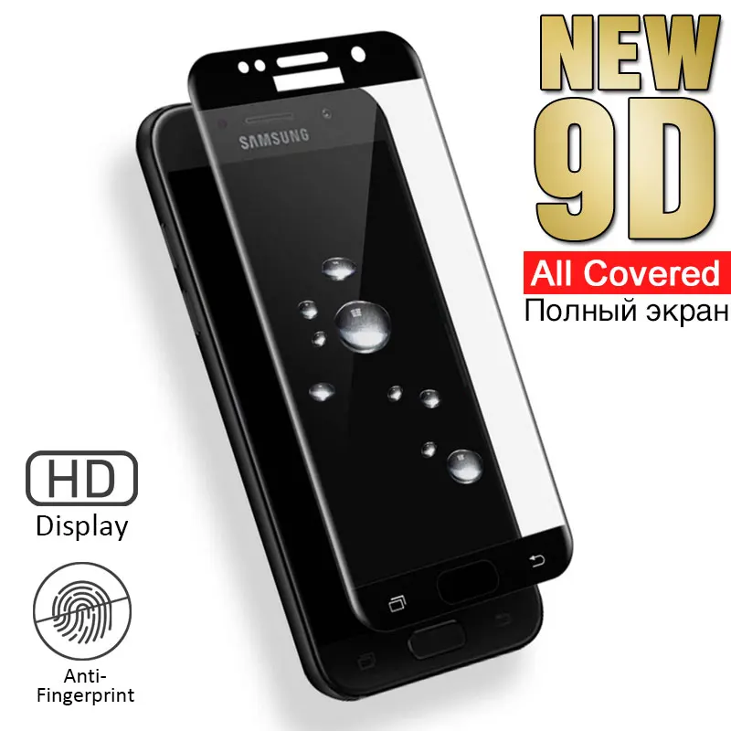 

9D Full Cover Tempered Glass On For Samsung Galaxy A5 A7 A3 2017 2016 Screen Protector Protective For Samsung j5 j7 j3 Pro Glass