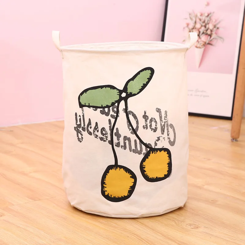 Dirty Clothes Basket Toys Receive Bucket Large Foldable Cotton Cloth Washing  Storage Basket Clothes Basket Waterproof Basket