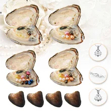 Natuurlijke Parel Zoetwater Gekweekte Parel Oester Multi-color Rijst Kraal Ovaal Wensen Parel Oester DIY Verjaardag Geschenken Mossel Mode(China)