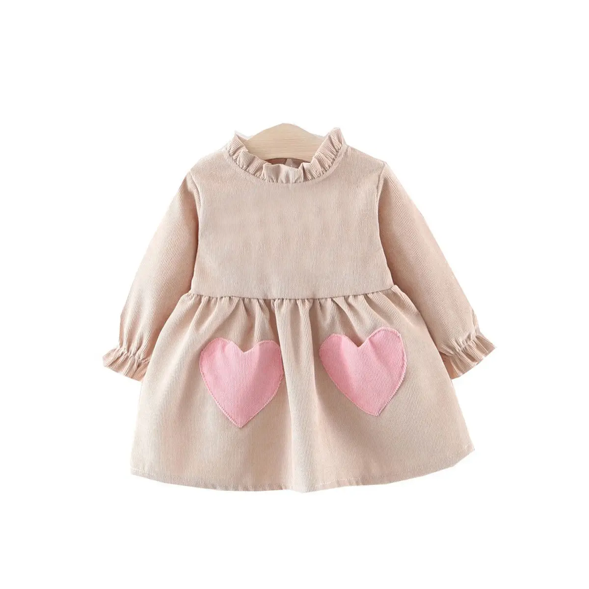 Infants Baby Girl Cotton Ruffle Party Princess Dress Long Sleeve ...