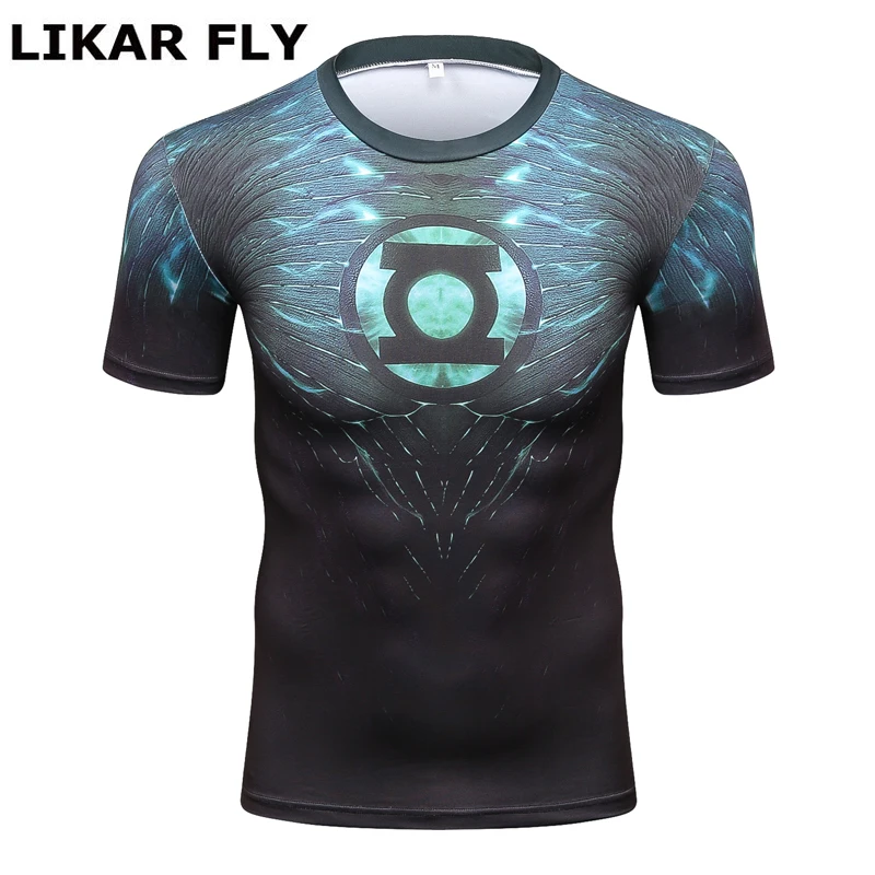 

Green Lanter 3d Printed T-shirts Marvel Hero Men Compression Shirt Short Sleeve Crossfit Fitness Cloth Tops Male Cosplay Costume