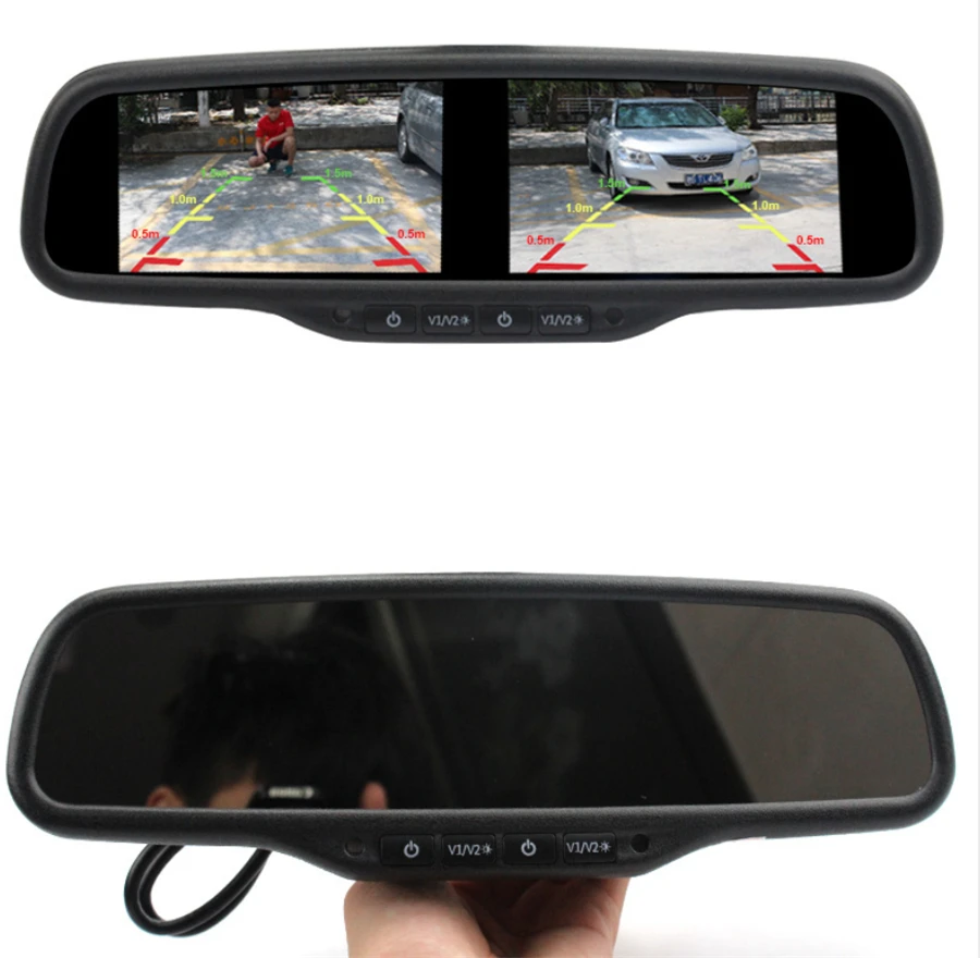 Универсальный 4 3 дюймовый цифровой TFT lcd двойной экран 4CH HD 800*480 антибликовое