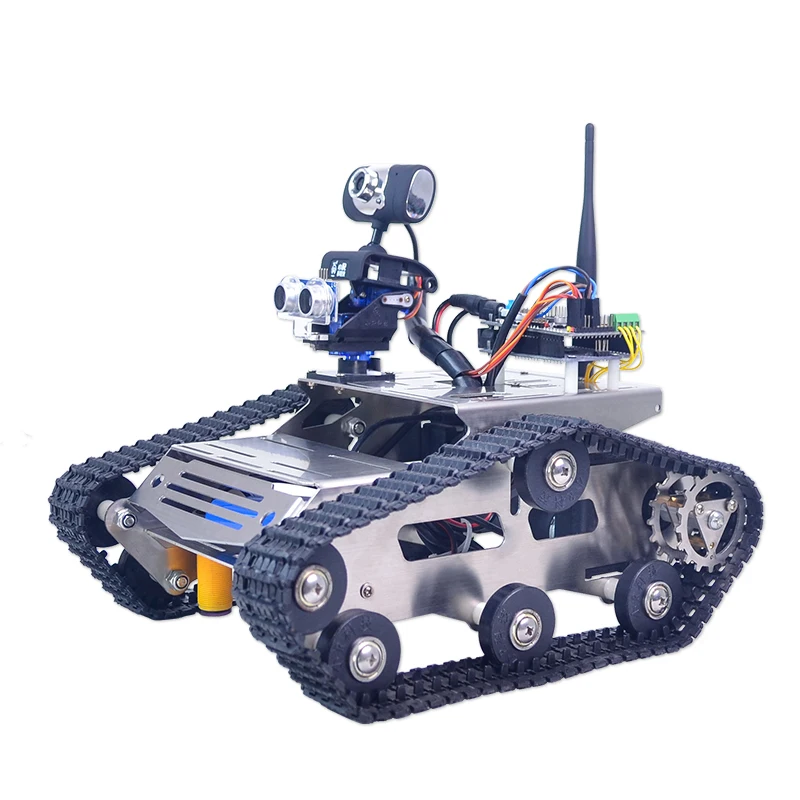  Xiao R DIY WiFi Video Smart Robot Tank Car For Arduino R3 with Camera PTZ