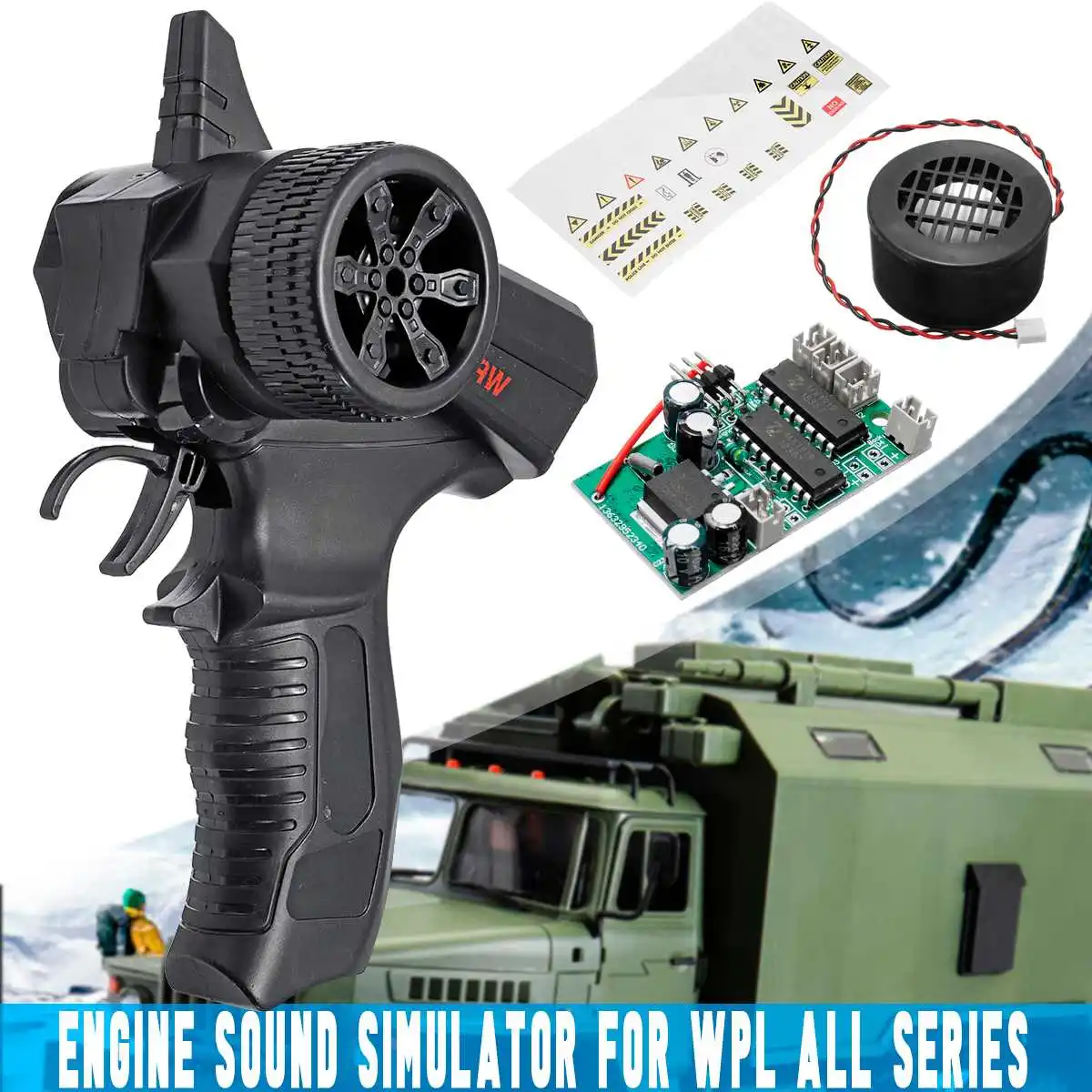 Remote Control  Engine Sound Simulator 4-channel Parts for All Remote Control Car Models of WPL KIT Version Series RC Car