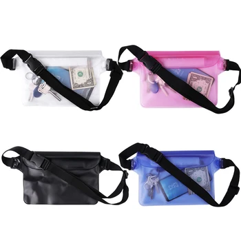 

PVC Clear Waterproof Waist Pack Men Women Fashion Bum Fanny Belt Bag Travel Hip Pouch For Mobile Phone Bag