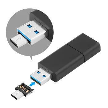 

LEORY Mini Micro USB OTG Converter Data Transmission Cable U Disk Adapter for Smart Phone Data Line Card Reader