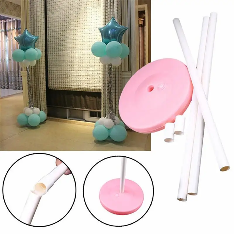 

Balloon Column Base Stick Plastic Poles Balloon Arch Wedding Decorations Event Party Supplies Garden Decorations (White)