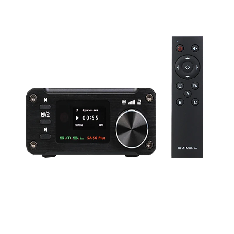 SMSL SA-50 PLUS HiFi 50 Вт 192 кГц/32 бит мини настольный плеер и усилитель поддержка AUX/оптический/USB/Micro SD вход