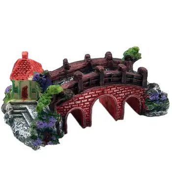 

2pcs Mini three-eye Aquarium Landscaping Bridge Decoration bridge aquarium fish tank decoration