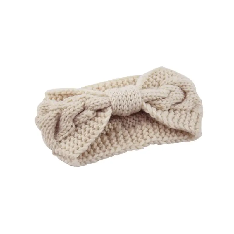 

Crochet Turban Headband for Women Warm Bulky Crocheted Headwrap(White)