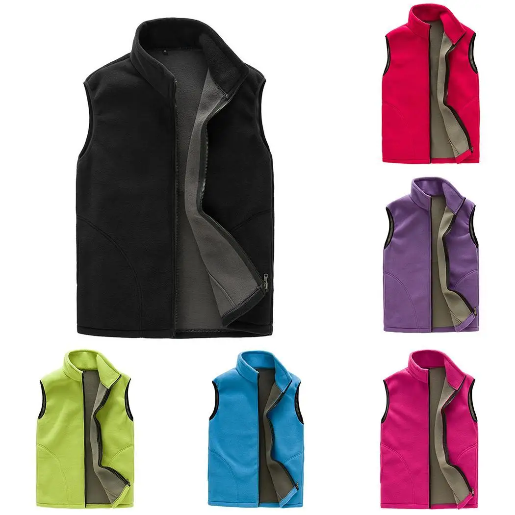 

Men/Women Spring Fleece Softshell Vest Outdoor Coat Hiking Climbing Trekking Fishing Unisex Sleeveless Jackets