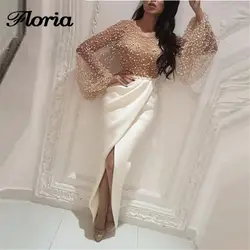 2019 Роскошные Длинные вечерние платья Robe de soiree 2019 турецкие жемчужины длинное вечернее платье для выпускного вечера Саудовская Аравия