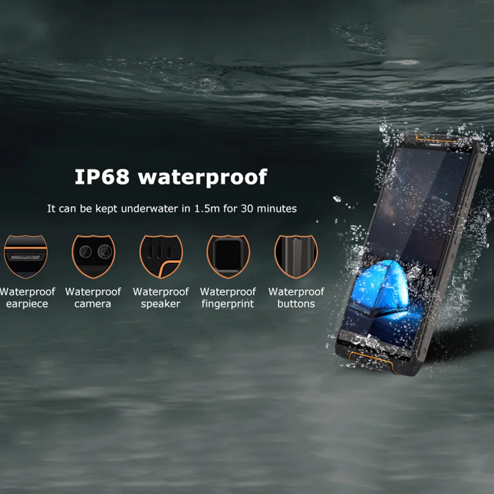 Смартфон CUBOT King Kong 3 IP68 4G Android 8 1 Восьмиядерный процессор MTK6763T 4 Гб ОЗУ 64 ПЗУ 6000 мАч