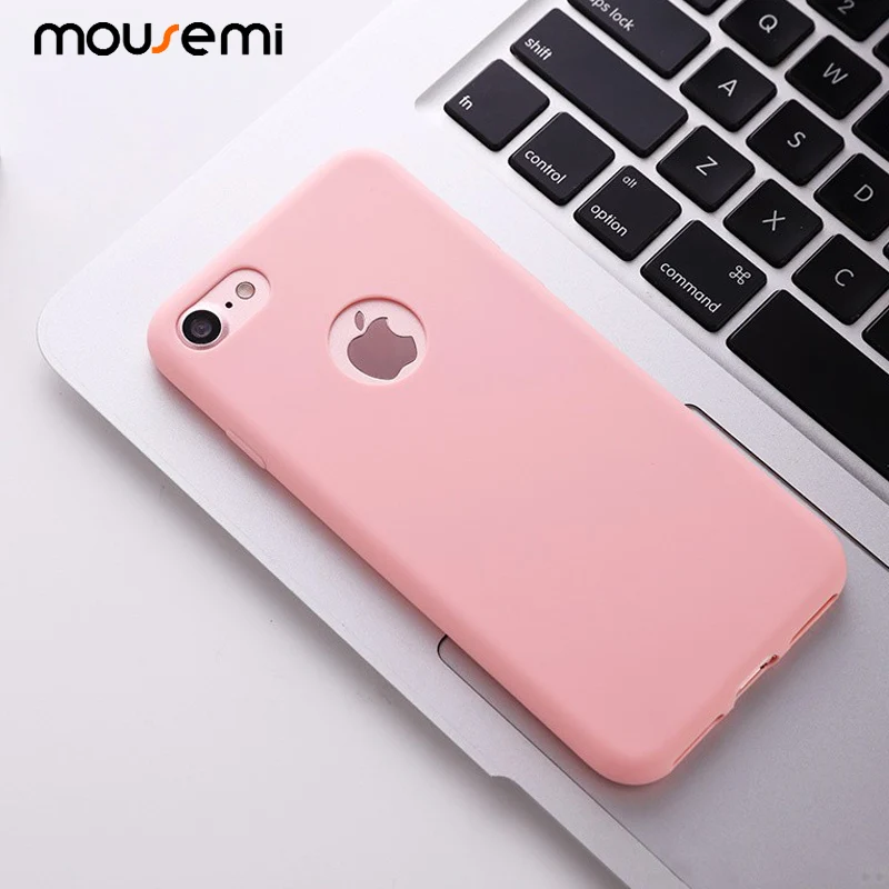 Чехол mousmi для iPhone 6 8 Plus X защитный силиконовый милый розовый мягкий чехол задней