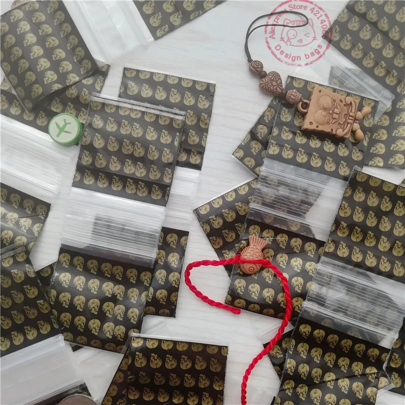 

2"x2" Poly Plastic Ziplock 50 100pcs Gold Skull Print Quality Bags Resealable Storage 2020