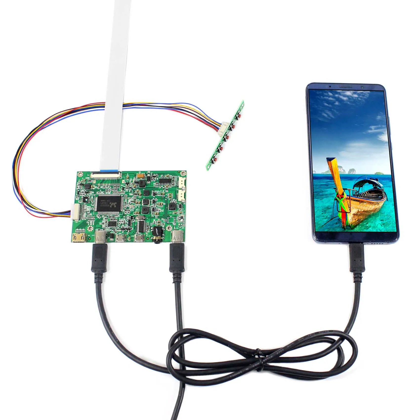  HDMI Type C Control Board Work for 30Pin 1920x1080 EDP LCD N116HSE-EA1/EA2/EJ1/EB1 N133HSE-EA1/EA3/