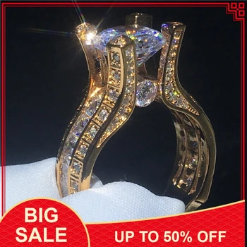 

Vintage ring AAAAA Cz Sona Stone 925 Sterling silver Anniversary wedding band ring for women Finger Jewelry