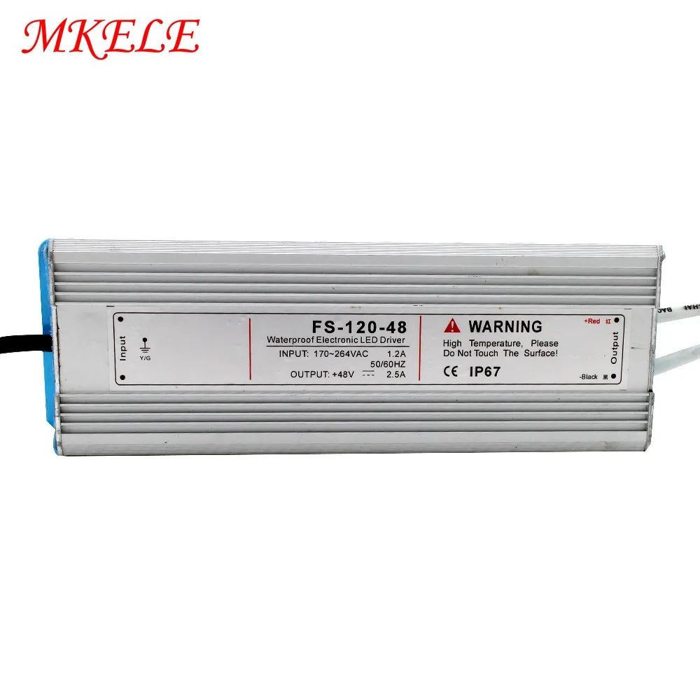 

Waterproof IP67 LED Driver Ac Dc Power Supply For LED Strip Light 120w 12V 15V 24V 36V 48V