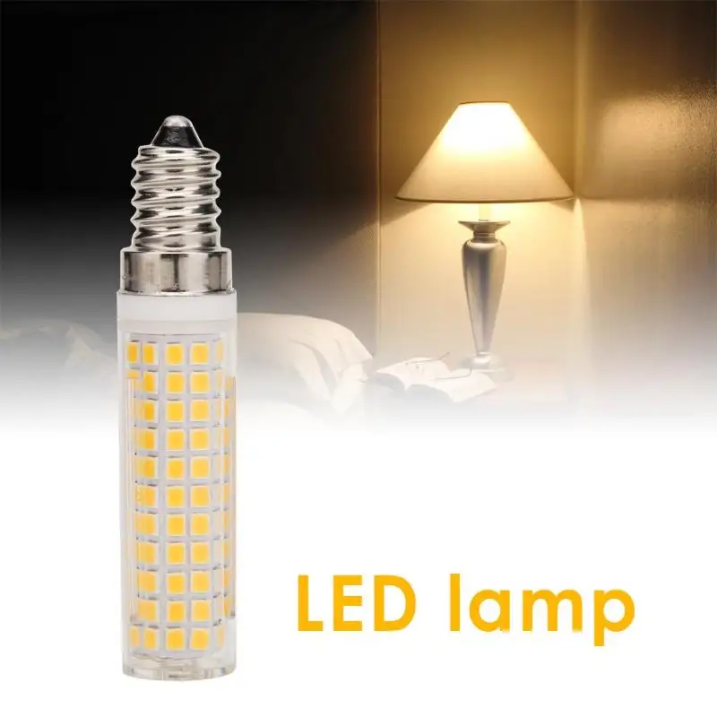 Alloet E14 136 SMD 2835 Светодиодный керамическая для зерен лампочка с регулируемой
