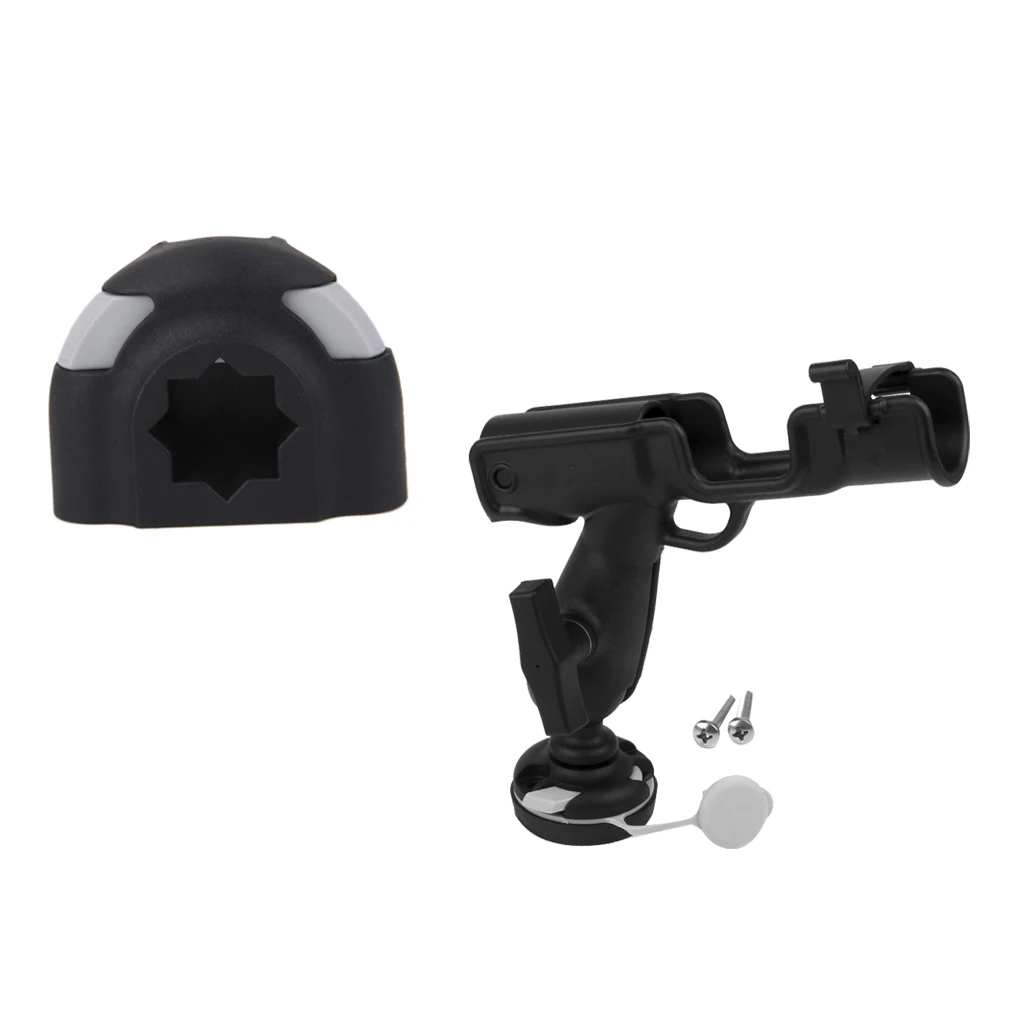 

Side Rail Flush Mount Kayak Marine Boat Fishing Pole Rod Holder Rack Support Bracket & Base Mount