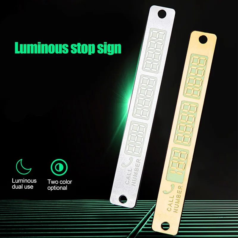 

Luminous Parking Card Car Car Stop Parking Sign Notice Number Card Prevent Being Locked OR Scratched 14.8x5cm