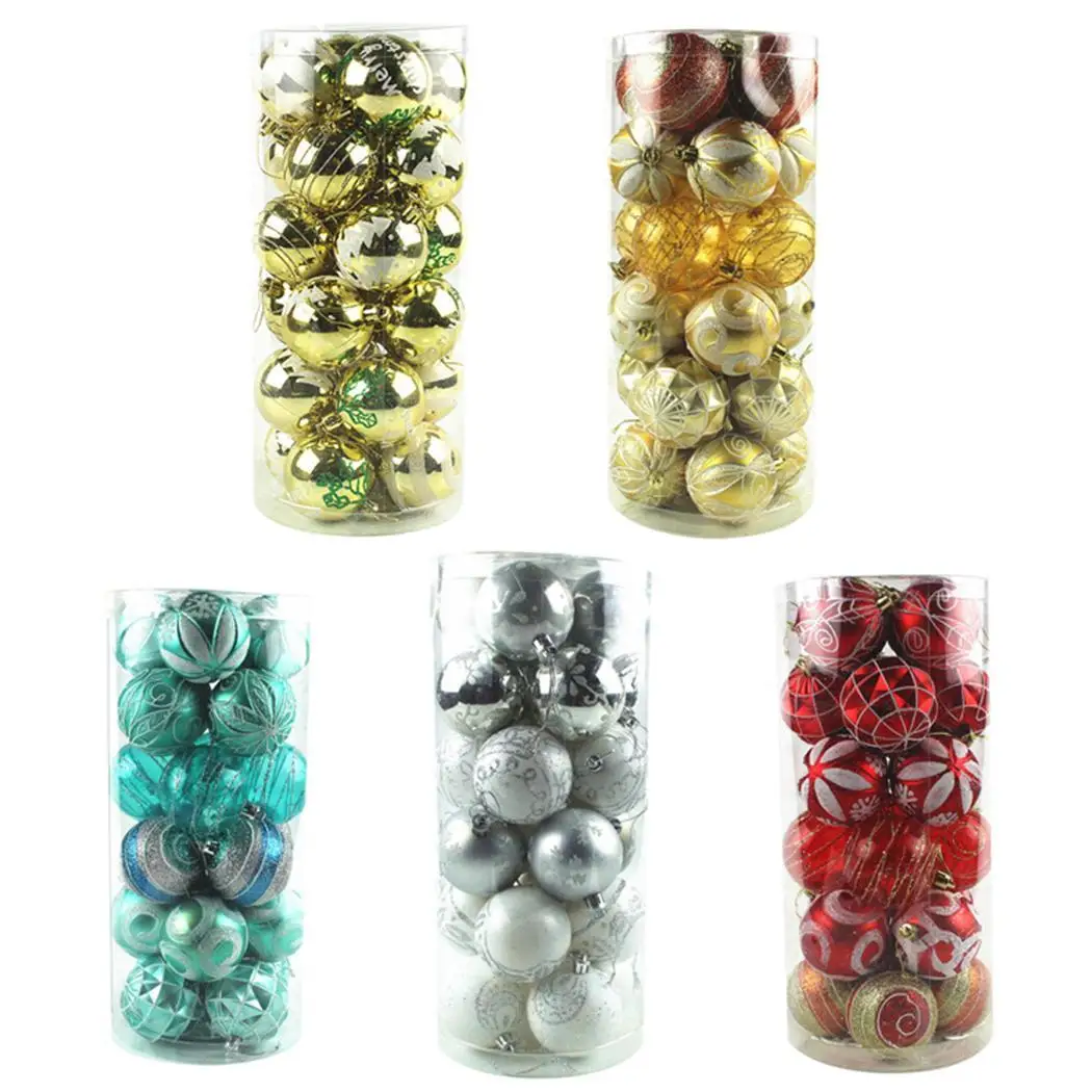 

Pendant Party Hanging Ornaments Tree Snowflake Tree Set Floral Glittering Stripes Wedding Decorative Christmas Balls