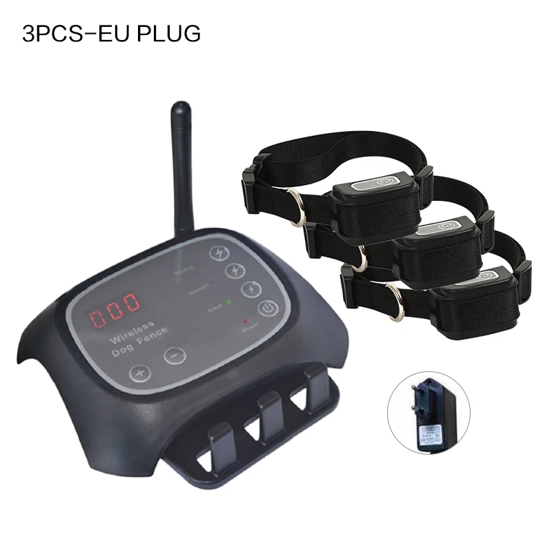 

Wireless Electric Dog Training Collar Fence Containment Waterproof Transmitter Training System For Pets Dog Training