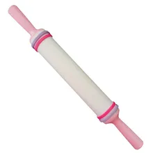 Горячая 26 см Скалка помадка Скалка Торт Помадка тиснение украшения инструменты с силиконовым направляющим Кондитерские инструменты