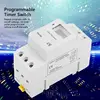 7 Days Programmable Digital Timer Switch Relay Control THC15A 220-240VAC 16A Electronic Weekly Din Rail Mount Timer Switch ► Photo 1/6