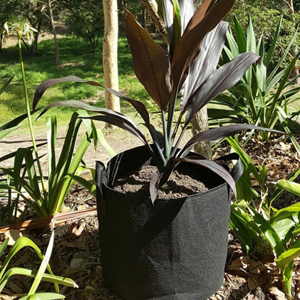 Gallon Black Pots Garden Plant Grow Bag Vegetable Flower Aeration Container S 