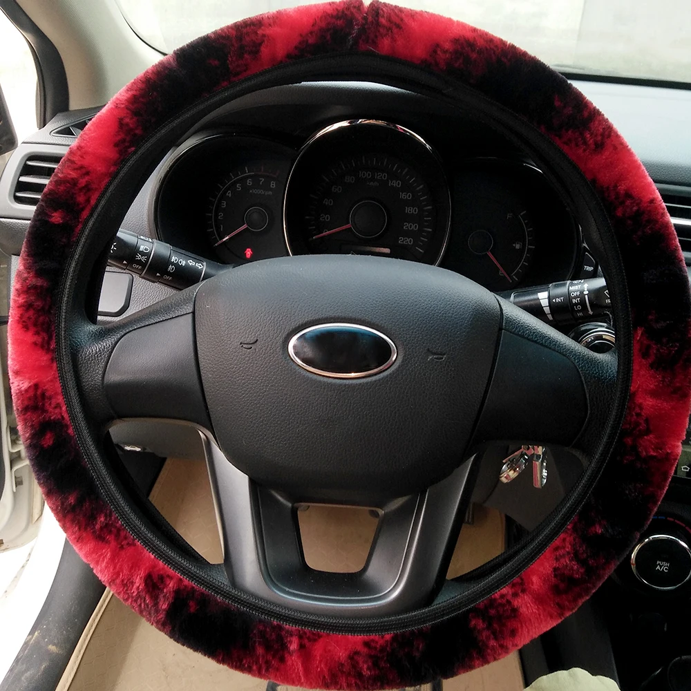

Car Accessories Soft Plush Universal Auto Decoration Car-styling Car Steering Wheel Cover DIY Car Steering-wheel Cover