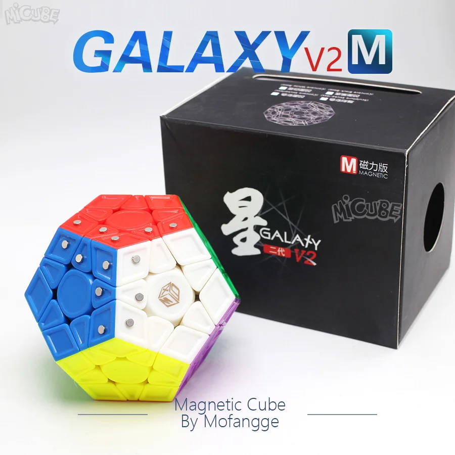 Mofangge X-man Galaxy Cubo Magnético Megaminxeds Cubos Mágicos Velocidade Quebra-cabeça Profissional 12 Lados Dodecaedro Magico v2 m