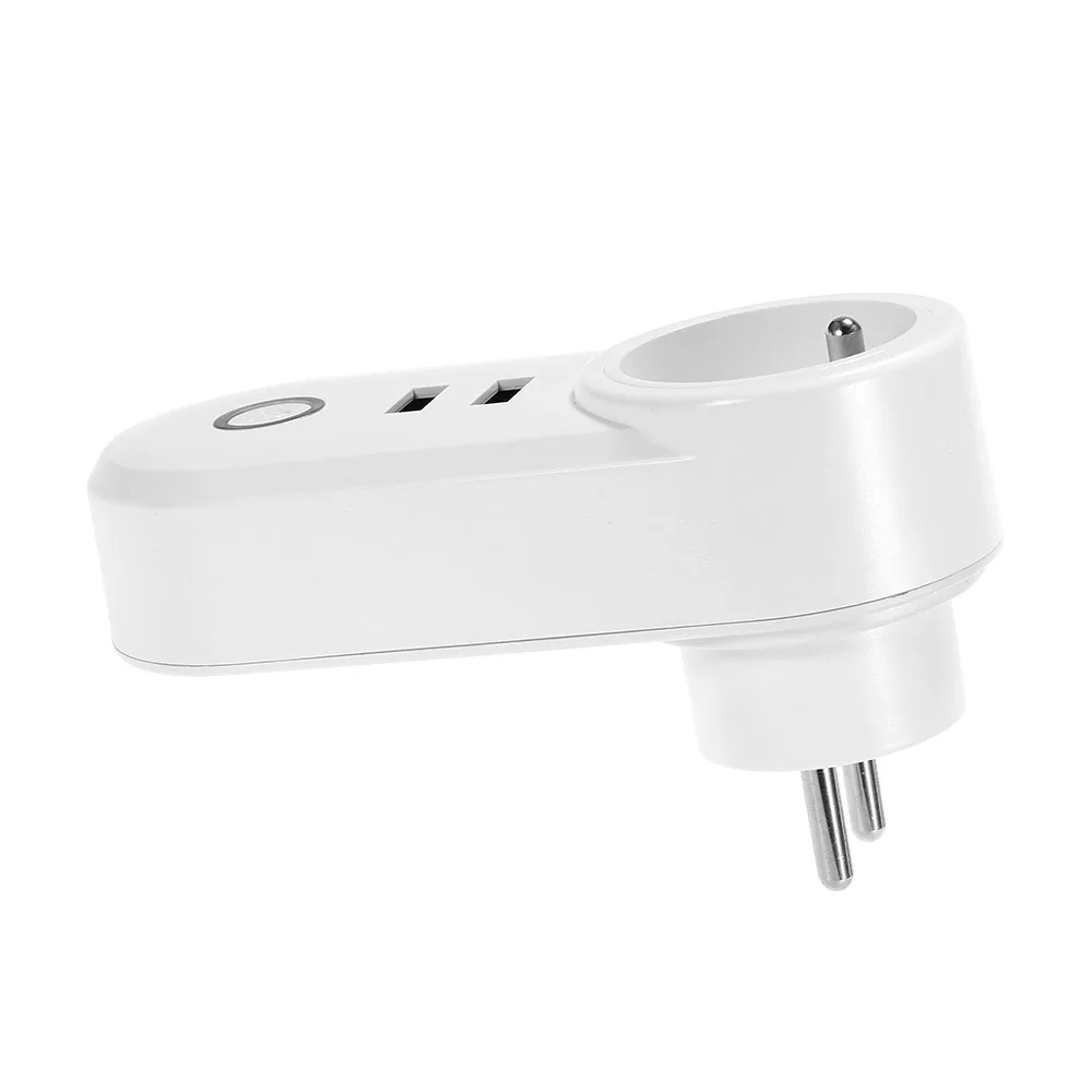 Умная мини розетка с Wi Fi штепсельная вилка Европейского типа E 2 * USB порта для