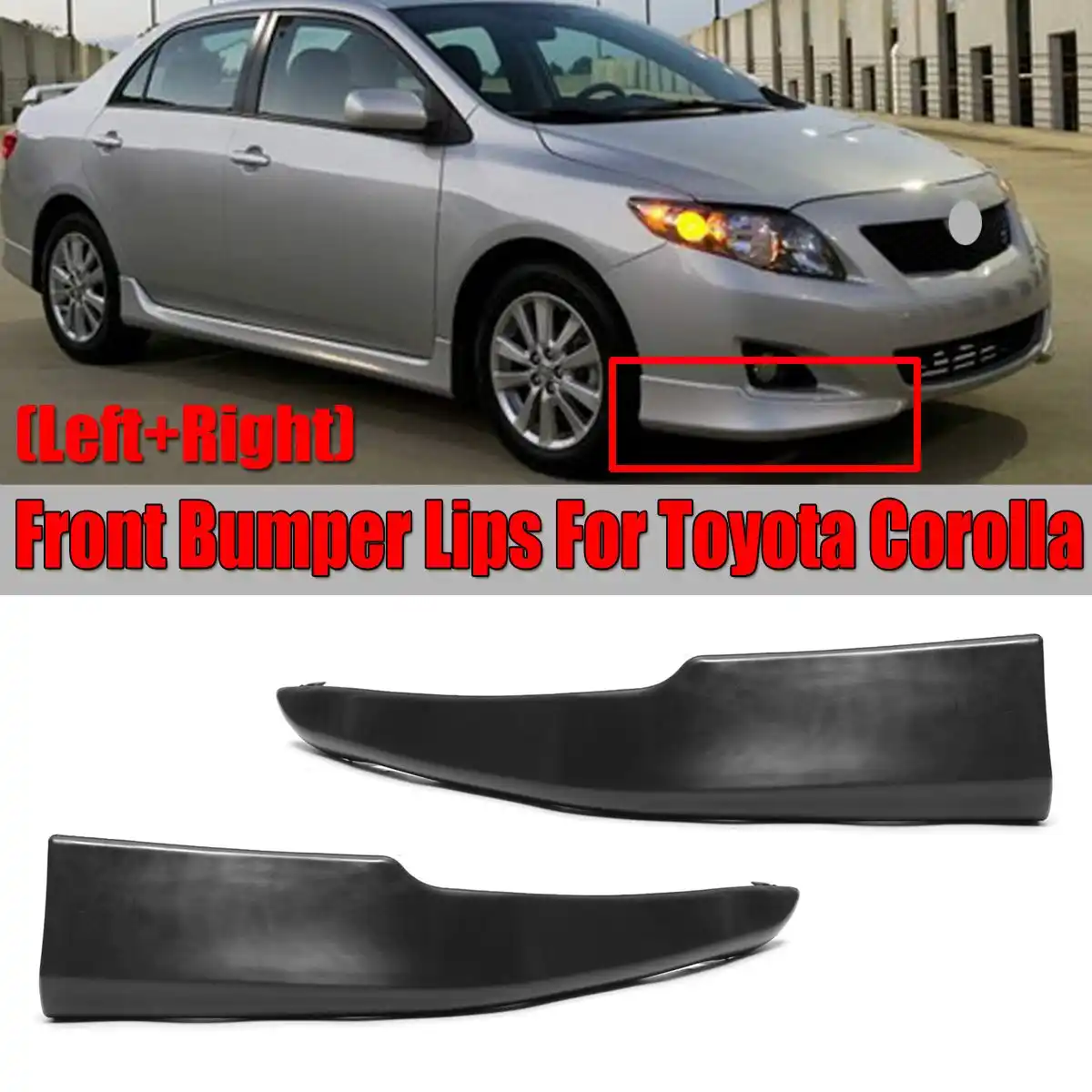 A Pair Car Front Bumper Corolla Splitter Lips For Toyota Corolla 09 10 S Factory Style Car Front Bumper Lip Diffuser Bumpers Aliexpress