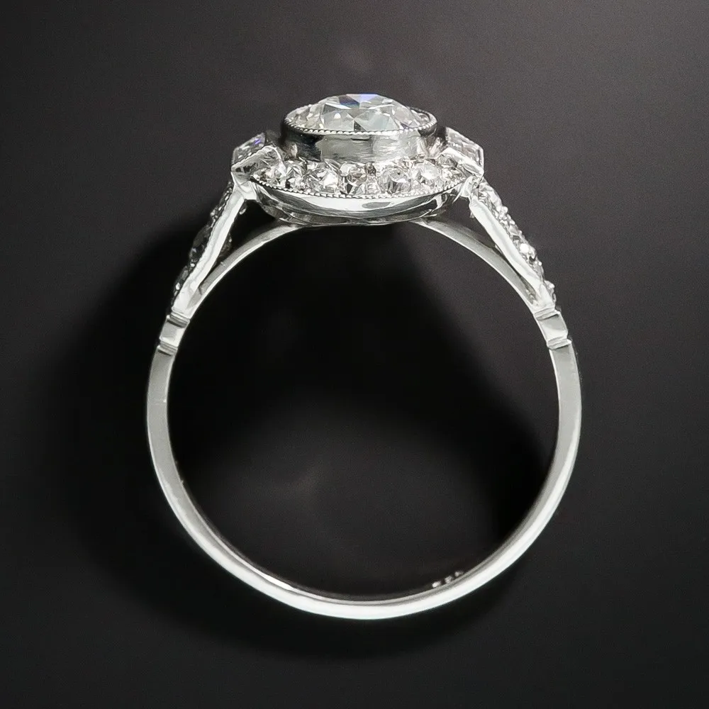 Классическое роскошное Настоящее твердое 925 пробы Серебряное кольцо, 3 карата, Круглый Муассанит, обручальное ювелирное изделие, подарок для женщин