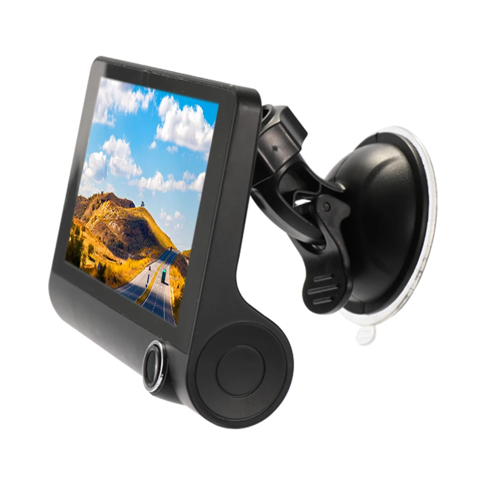 

4.0in 3 Way Car DVR Camera Video Driving Recorder Rear View With Two Cameras Dash Cam DVRS Dual Lens Carcorder Night Vision 2018