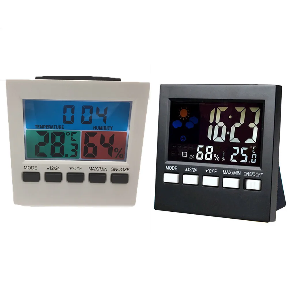 

NEW LCD Digital Thermometer Hygrometer Indoor Temperature Hygrometer Clock