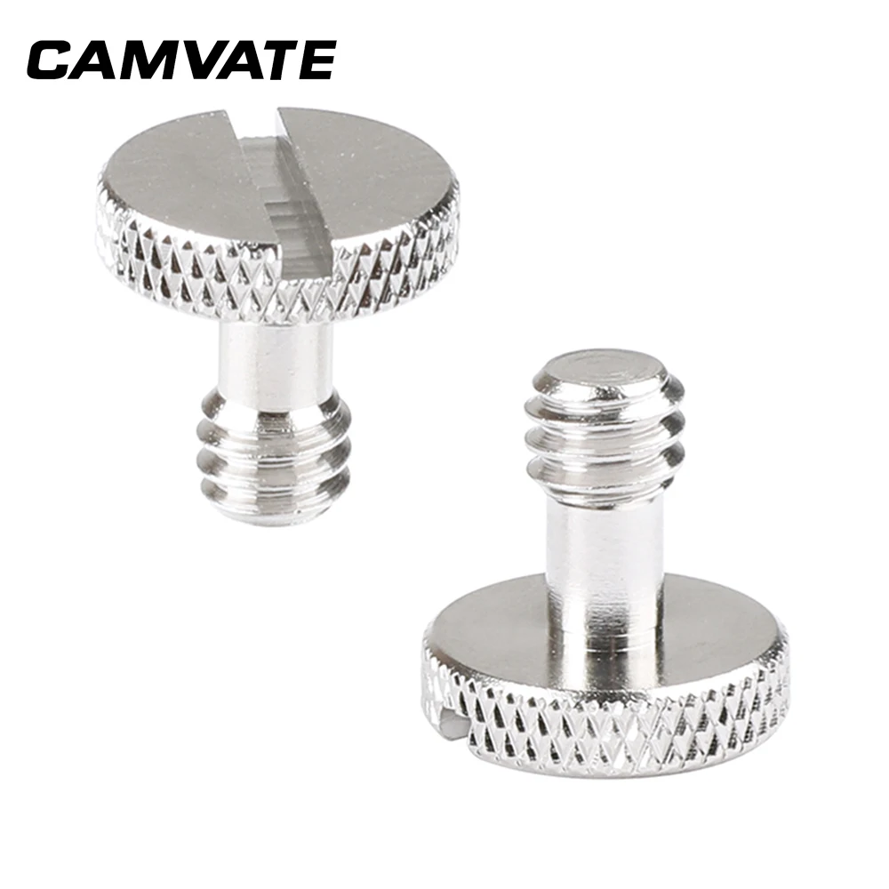 

CAMVATE 1/4"-20 Slotted Screw For Camera Quick Release Plate (2 Pieces) C2025